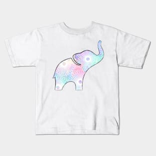 Tribal Pastel Elephant "Good Vibes" Quote Kids T-Shirt